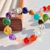 High Quality Retro Natural Yellow Tower Crystal White Crystal Amethyst Tianhe Stone Powder Crystal Bracelet Bracelet.