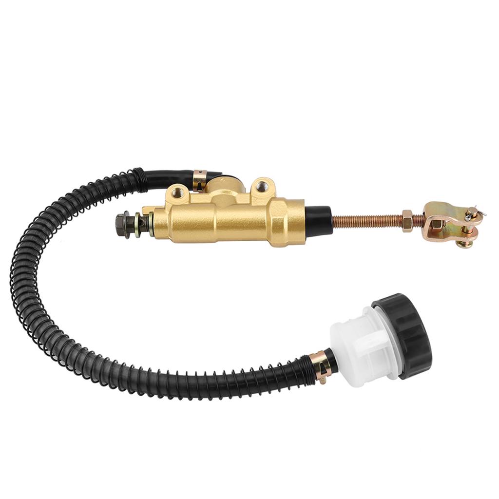 Motorcycle Rear Foot Brake Master Cylinder Pump Reservoir Gold for Honda CR125 CR250 CBR600