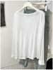 Women's Blue Off-the-Shoulder Sun Protection Long-Sleeve T-Shirt, Summer Loose Fit Cover-Up Top