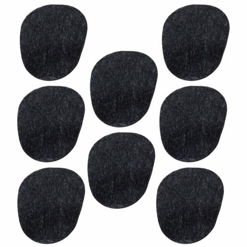 Bstinay Set of 8 Mouthpiece Patches for Alto/Tenor Saxophone, Oval Cushion, 0.5mm Thick, Black