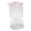 Pickle Jar 25oz Easy to Clean Pickle Olive Liquid Separator Container with Forks Airtight Lid for Kitchen