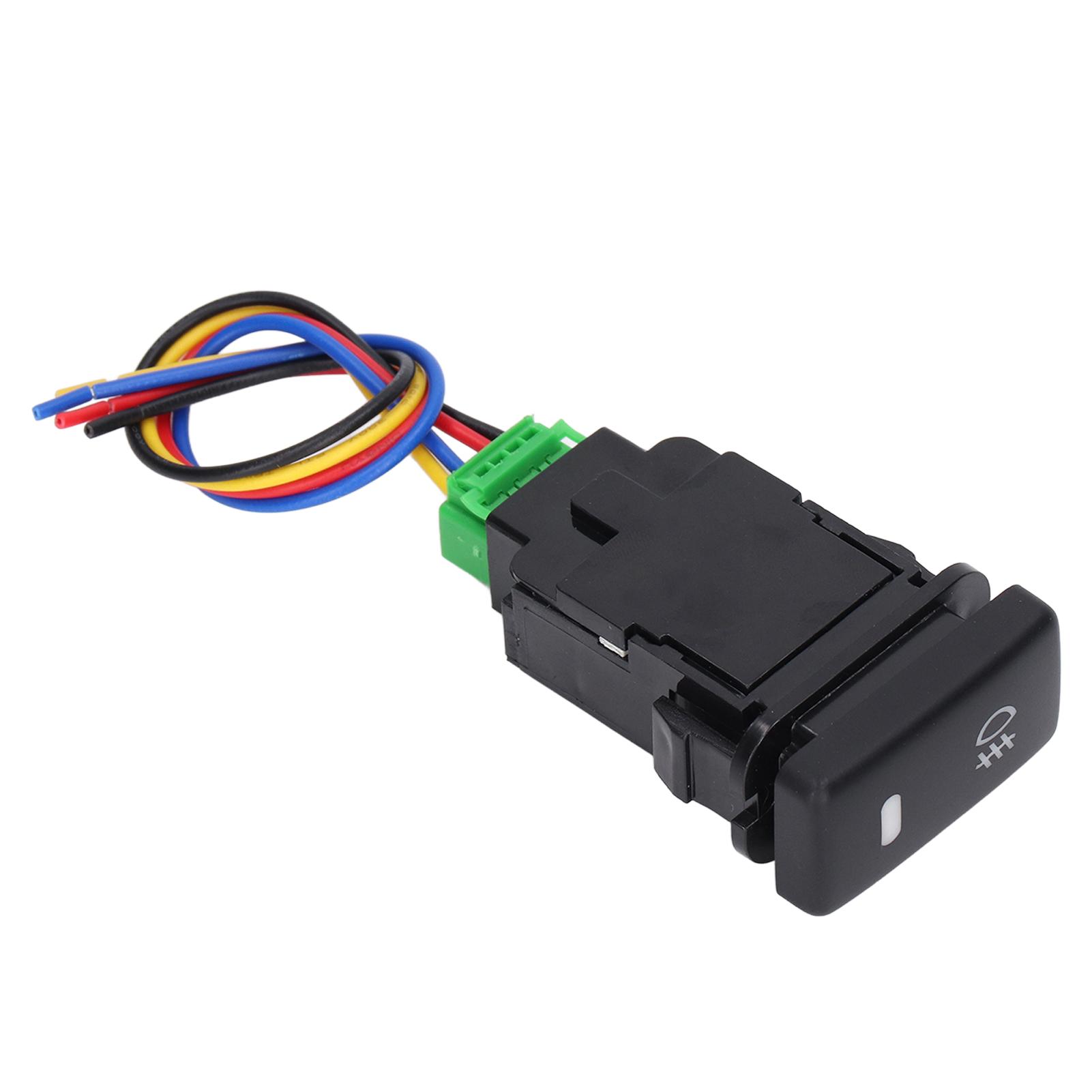 

Автомобільний перемикач світла 3A 12V 20 мОм Опір заземлення 8000 разів Термостійкість ABS Водонепроникний перемикач з дротом