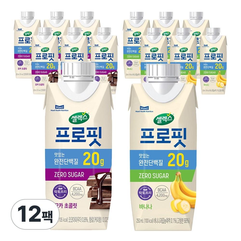 Selex Profit (Mocha Chocolate 6 Banana 6) 12 pcs 250ml Ingredients: may be subject to change at the manufacturer’s | 12 pcs 250ml