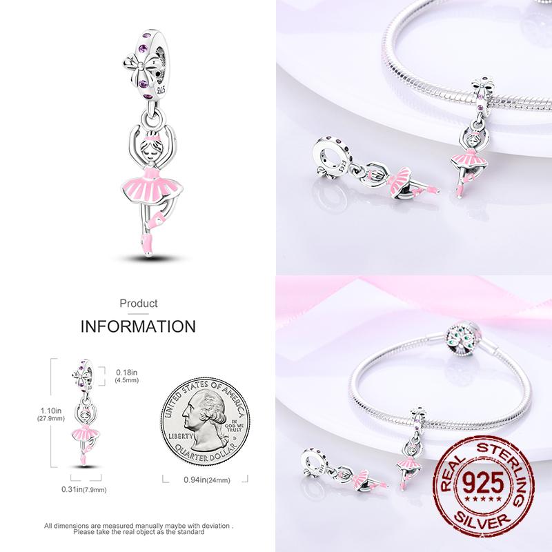 925 sterling copper boys and girls lovers pendant charms Fit 4MM hole diameter bracelet charm beads necklace Diy female Zircon