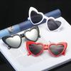 Heart Shaped Sunglasses Women Cat Eye Retro Love UV400 Black White Brand Eyewear Female Sun Glasses Men Shade