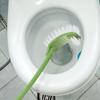 Toilet Brush Cleaning Brush Plastic Portable Long Handle Green Hanging Hole Bathroom Toilet Bowl Scrub Strong