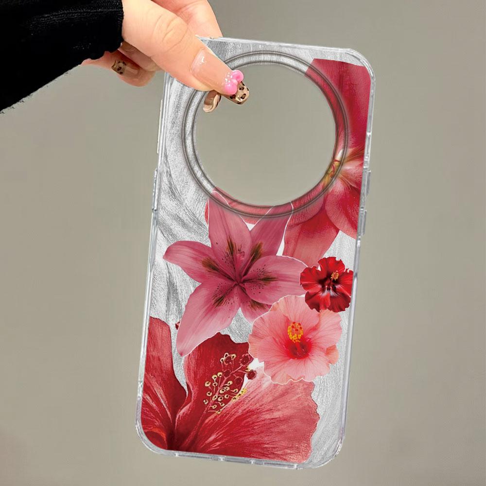 Pink Lily Flower Hard Back Print for Honor 400 Lite 200 Pro X9c X7c X8b X9b X8c X9a 90 Smart X6c X6 X7b X8a X7d Phone Case Cover