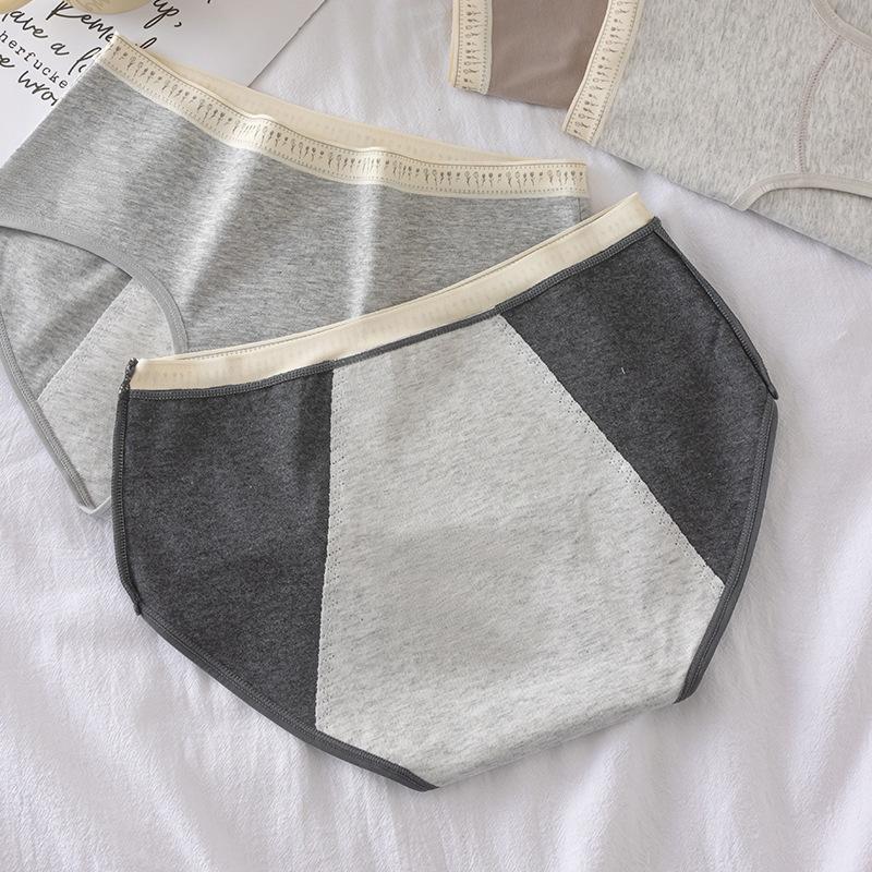 Women Spring and Autumn 10A Anti   Bacterial Cotton Side Leakage Physiological Period Briefs