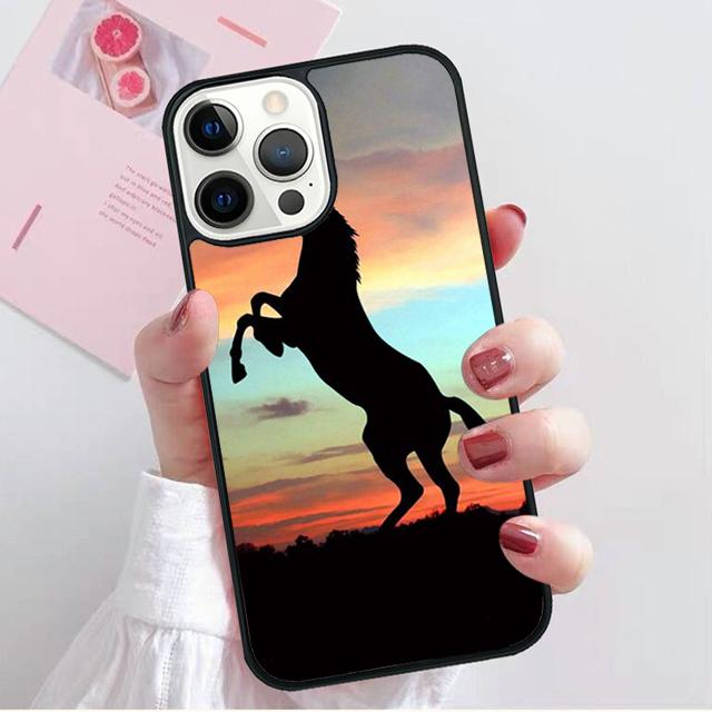 Horse Animal Running Cool Coque Shell For iPhone 17 Air 15 16 14 13 12 Pro Max 11 Pro Max Plus Phone Case Cover