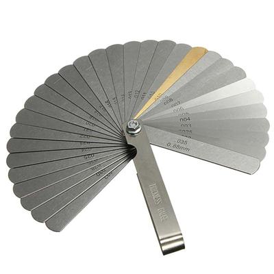 Medidor de espessura métrico para preenchimento de lacunas, 32 lâminas, 0.04-0.88mm, ferramenta de medição