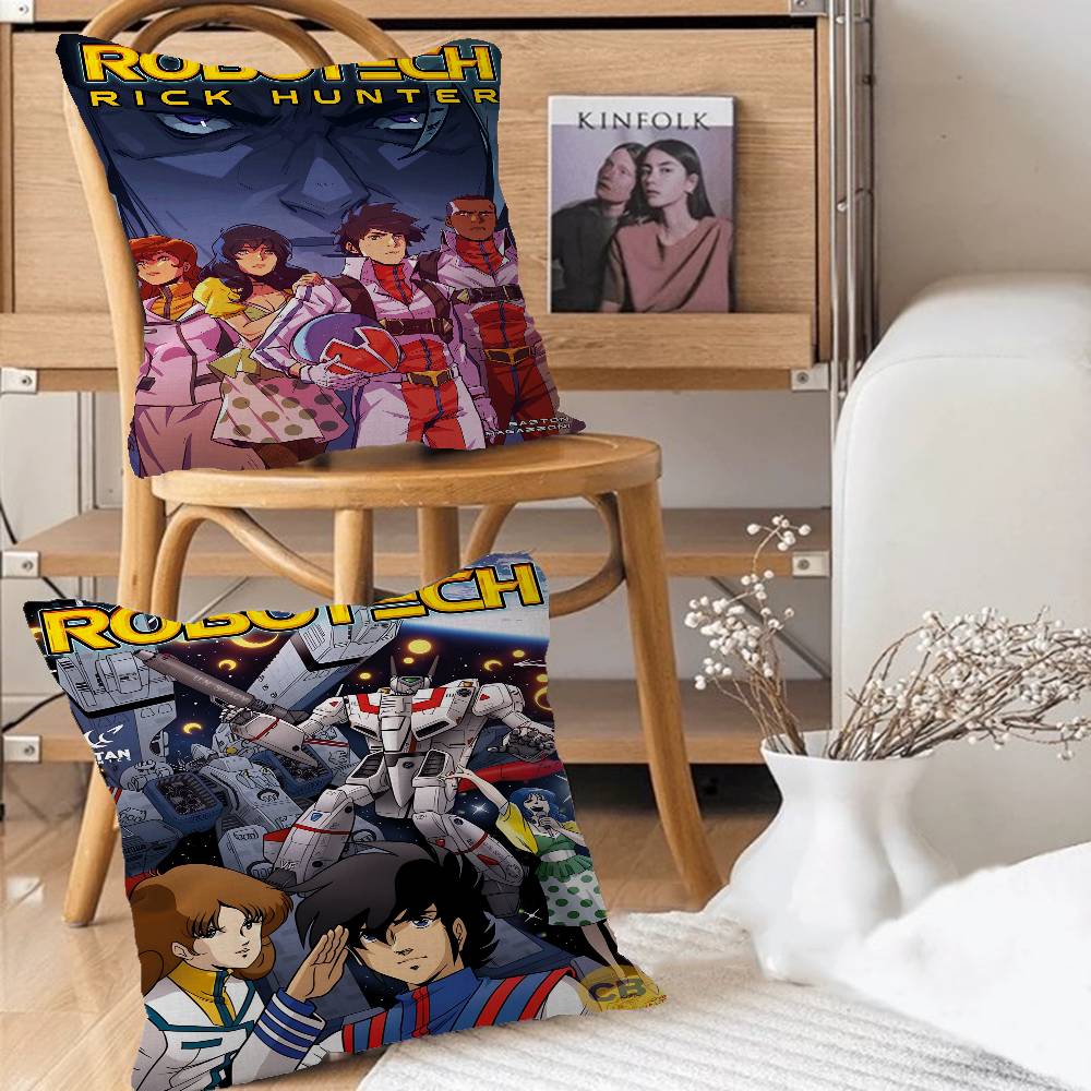 Anime R-Robotech Pillowcase Toon Gift Cushion Cover Bedroom Home Sofa Chair Seat Decor Pillow Case