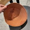 Fashion Sun Visor Solid Color UV Protection Foldable Bucket Hats Women Straw Hats Beach Cap Sun Hat