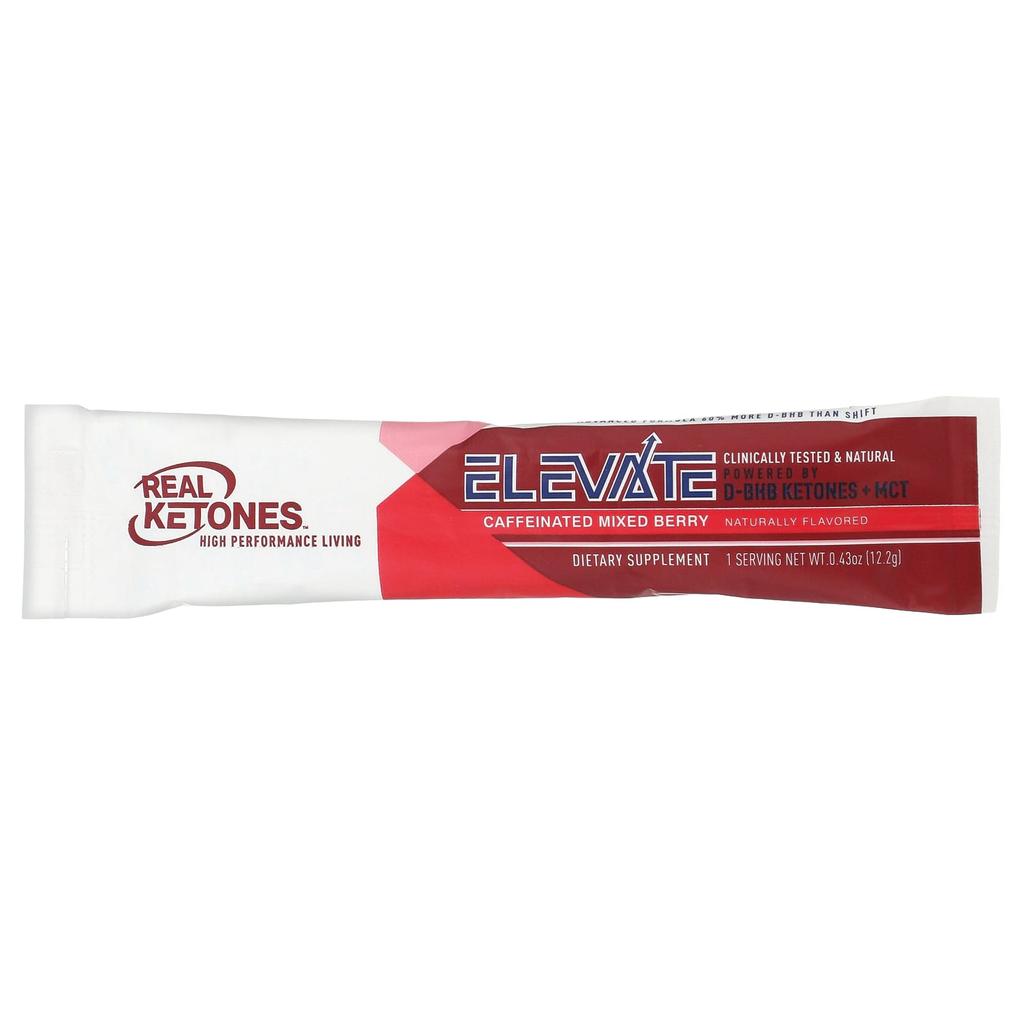 Elevate, Caffeine Blended Mixed Berry, Drink Mix 30 Packets, 12.2G (0.43Oz) Each