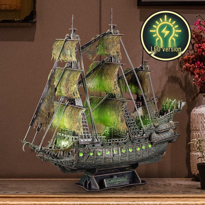 Rubik's Cube 3D Flying Dutchman Pirate Ship: Challenging DIY Model for Adults