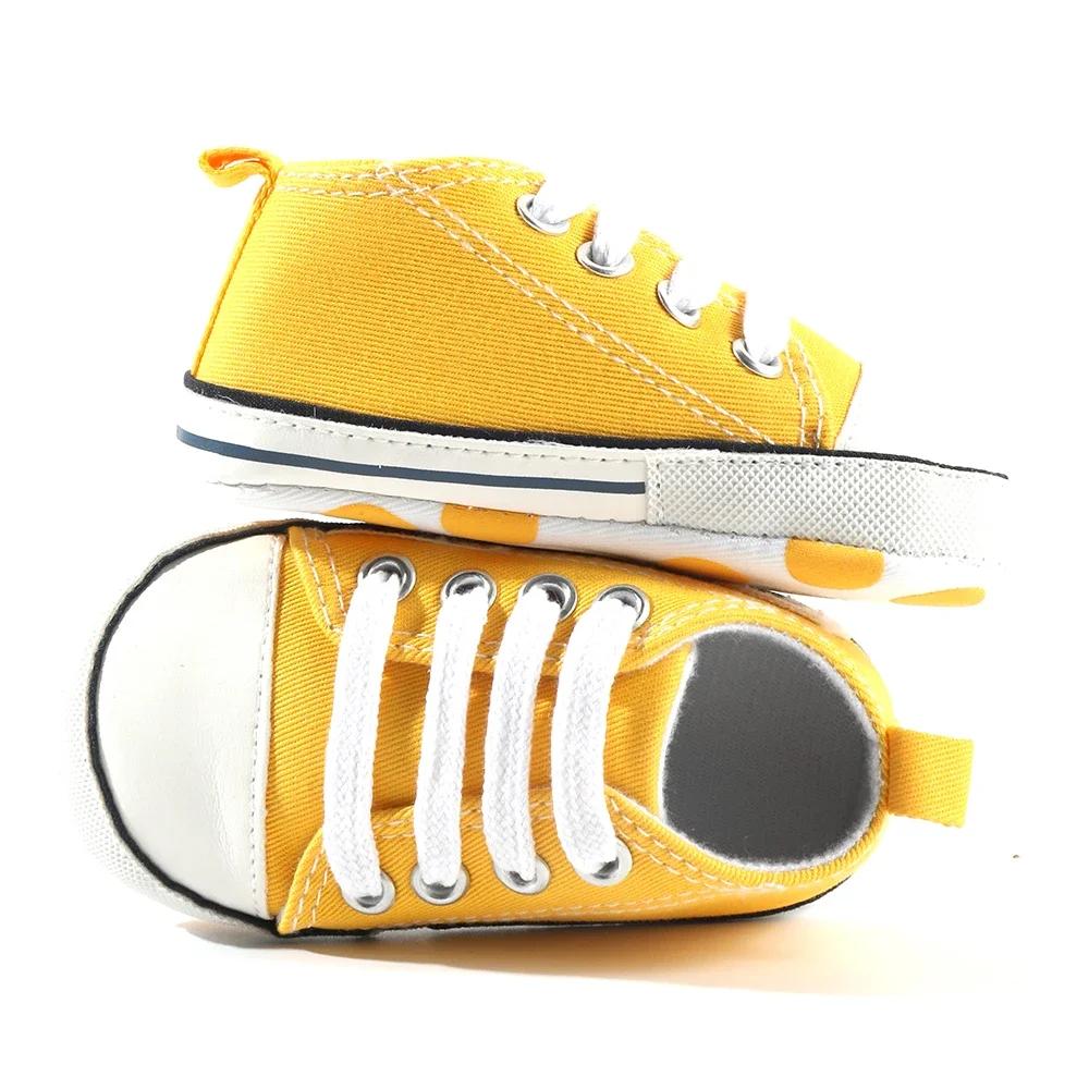 Print Star Sports Baby Canvas Classic Sneakers Newborn Baby Boys Girls First Walkers Shoes Infant Toddler Anti-slip Baby Shoes