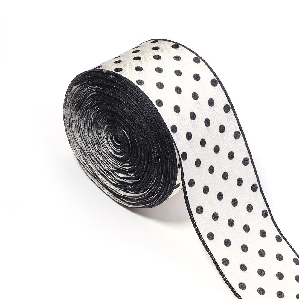 Polka Dot Printed Printed Ribbons Polyester Decoration Ribbon Decorative DIY Ribbons  Gift Wrapping