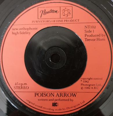 7inch Record ABC - Poison Arrow NT102 Neutron Records 1982 UK Rock Used