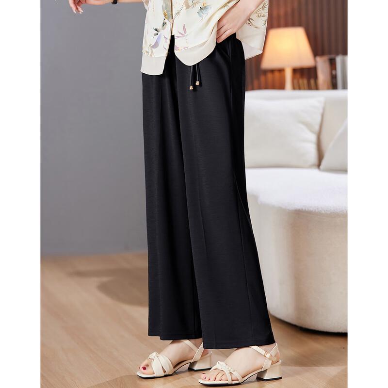 Paster Women's Summer Chinese Style Drapey Casual Pants
