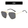 Metal Single Beam Irregular Polygonal Sunglasses Large Frame Women'S Sunglasses Photo Beach Sunshade Sunglasses