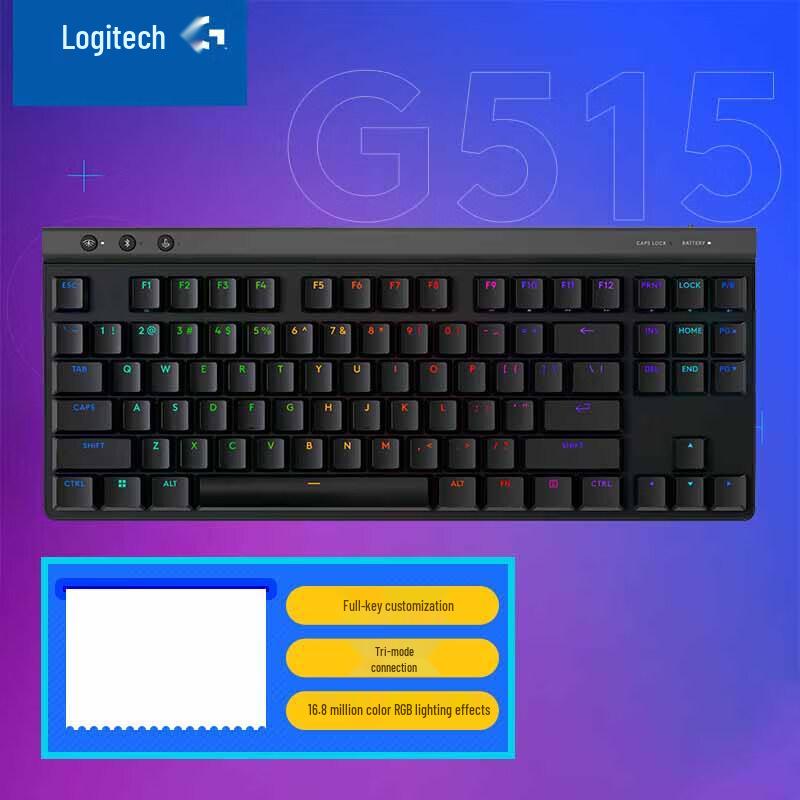 

Logitech G515 LIGHTSPEED TKL Low-Profile Wireless Gaming Keyboard