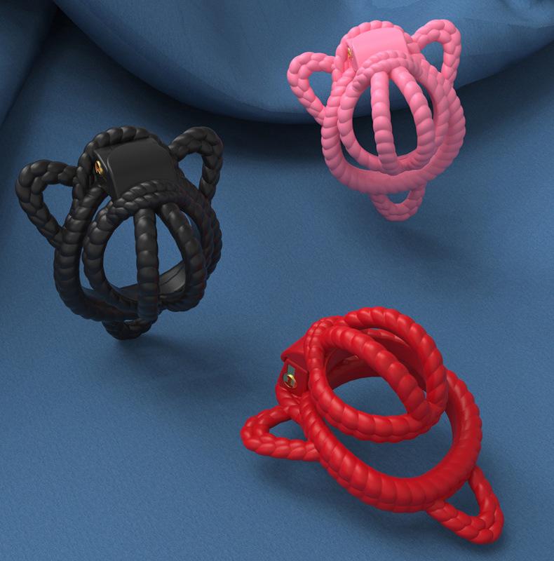 Men's Full Body Bondage Kit with Rope, Chastity Lock, and Pot Lid for Cross-Dressers - Erotic Outdoor Training Supplies