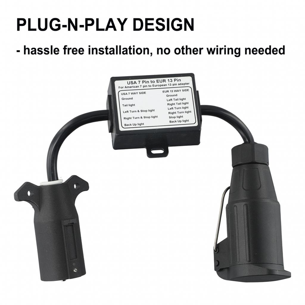 Trailer Light Converter 7-Way Accessory Connector Parts