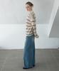 AHWE Multi Stripe Collar Knit_L Beige