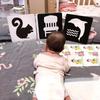 Baby Montessori Visual Stimulation Card Black and White Cards High Contrast Visual Stimulation Shape Card Toddler Cognitive Toys