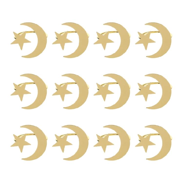 

Sustainable Metal Table Decoration Accessories Moon Sun Embossed Designs Easy To Cleaning Tableware Clip 1