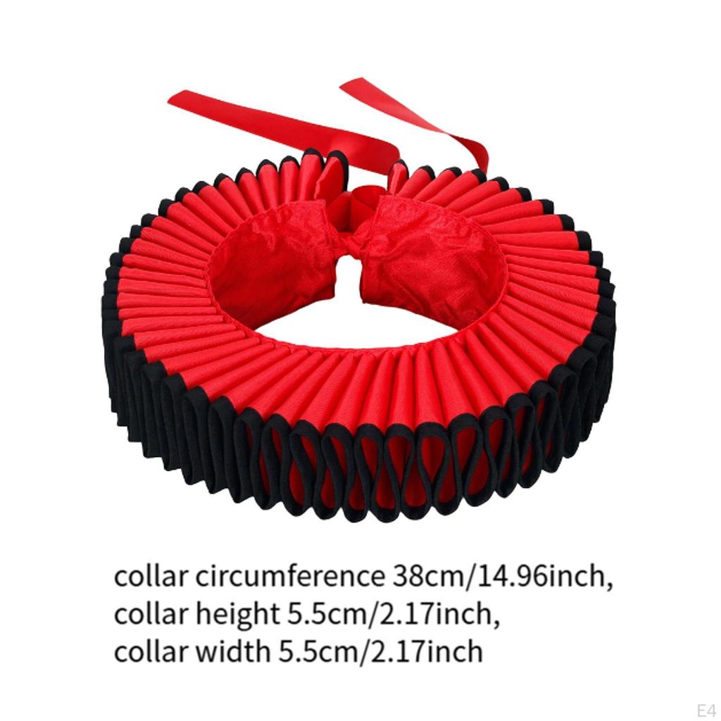 Elizabethan Clown Neck Ruffle Detachable Ruffled for Holiday Prop