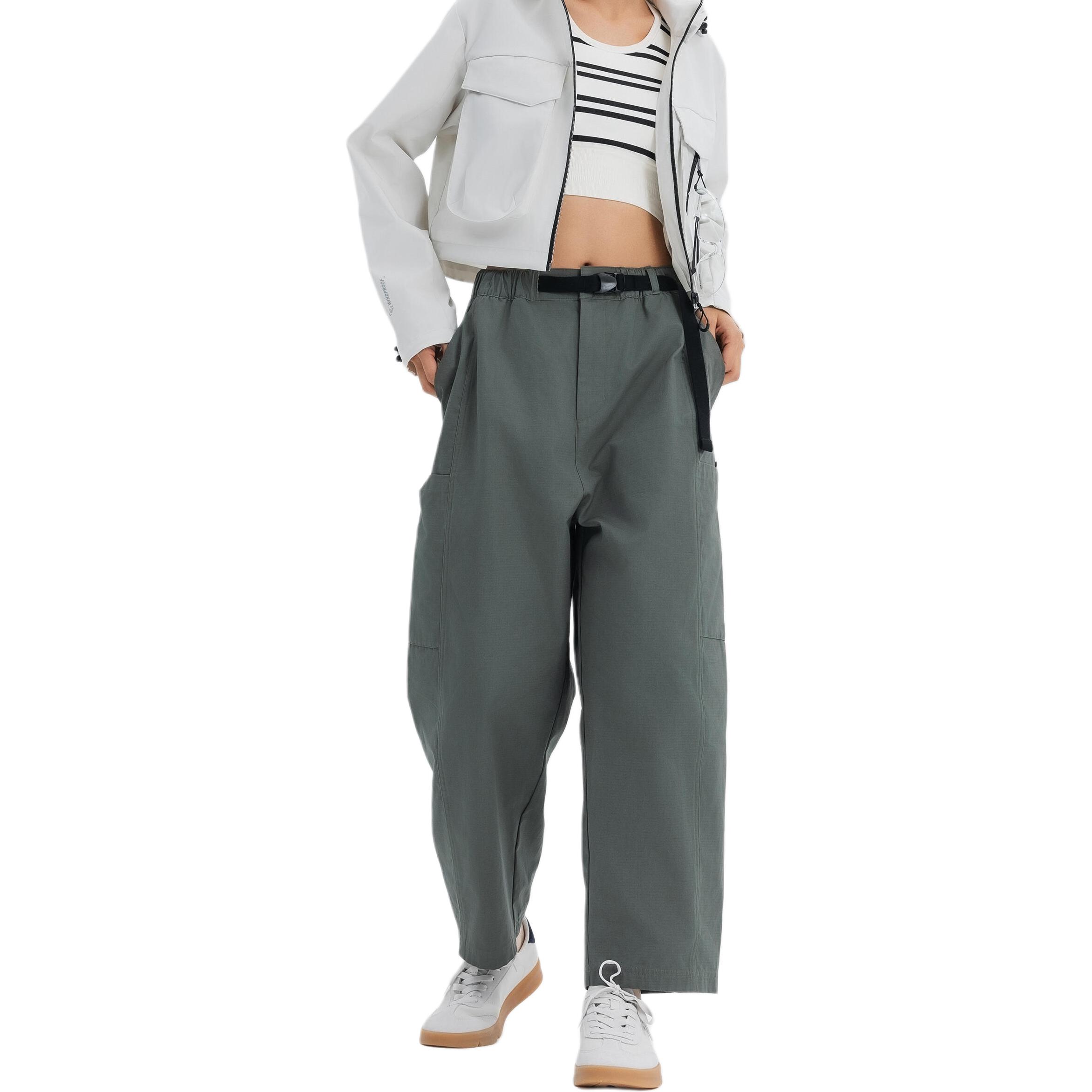 

DECATHLON Urban Functional Athleisure Fashion and Comfort Cropped Loose Cargo Pants Women s Khaki Green S зеленые хаки