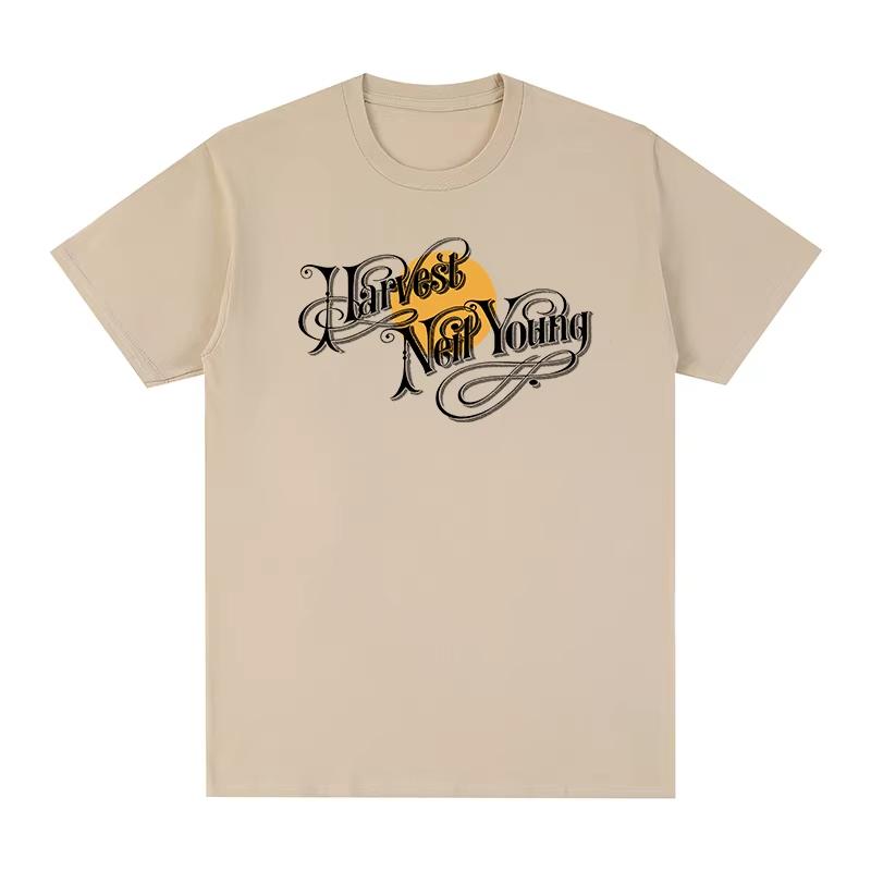 Neil Young Harvest Vintage Tshirt 90s Adult Fashion Band Cotton Breathable T Shirt Summer New Fashion Unisexs Unisexs Tshirt