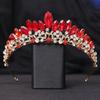 DIEZI Fashion New Luxury Crystal Tiara Crowns For Women Wedding Party Elegant Bridal Bride Rhinestone Crown Necklace Earrings