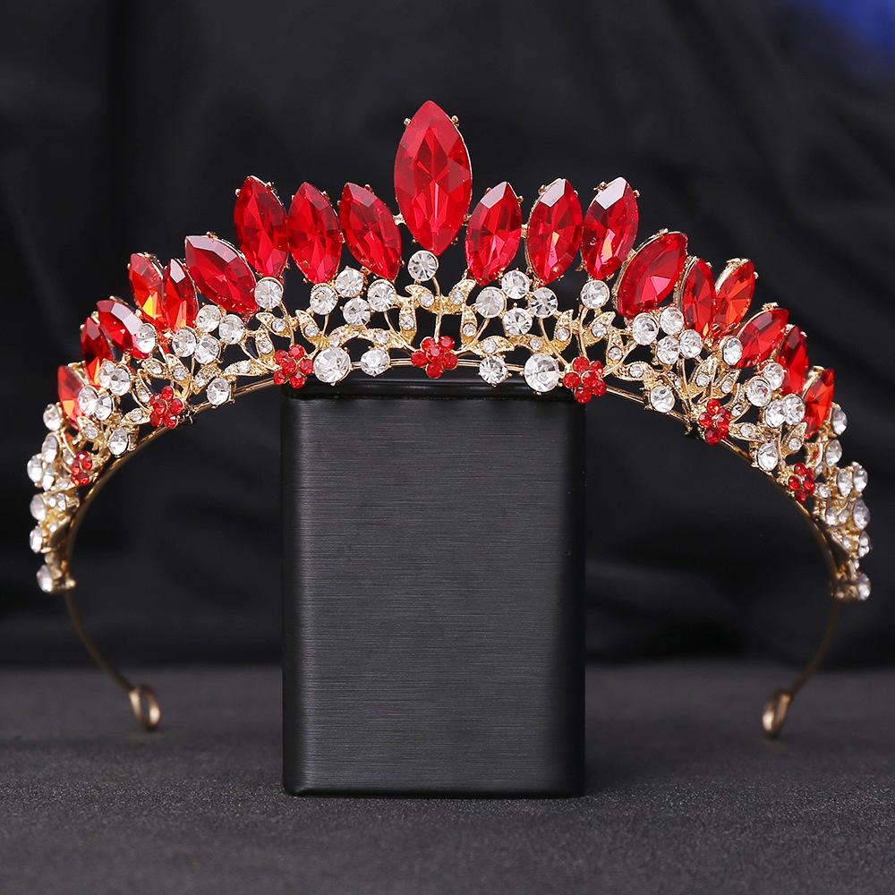 DIEZI Fashion New Luxury Crystal Tiara Crowns For Women Wedding Party Elegant Bridal Bride Rhinestone Crown Necklace Earrings