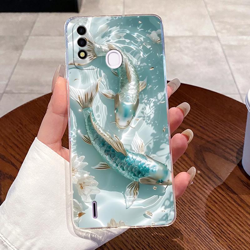 Case for ITEL P37 / Vision 2s Cover Clear Soft Silicone Love Heart Rabbit Phone Casing for itel P37 Vision2s P651L P651W Shell