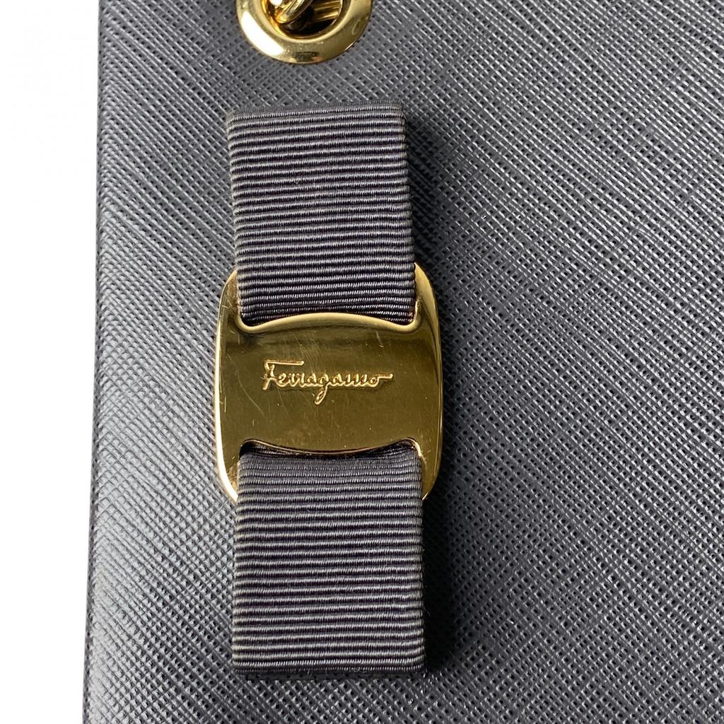 Used Salvatore FerragamoShoulder Bag Gray Leather Women