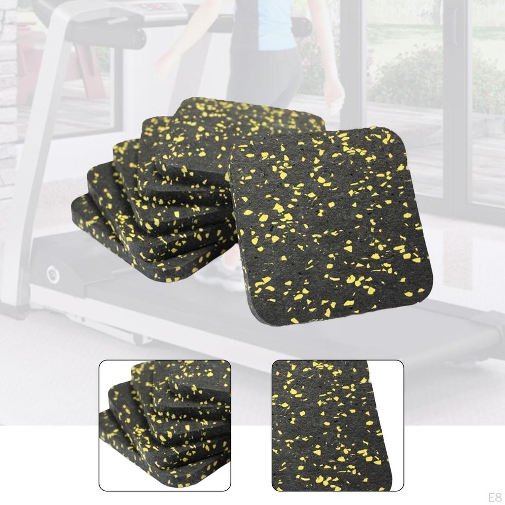 6 Anti-vibration Running Mats, Rubber Pads for Exercise Equipment, Static Pads.