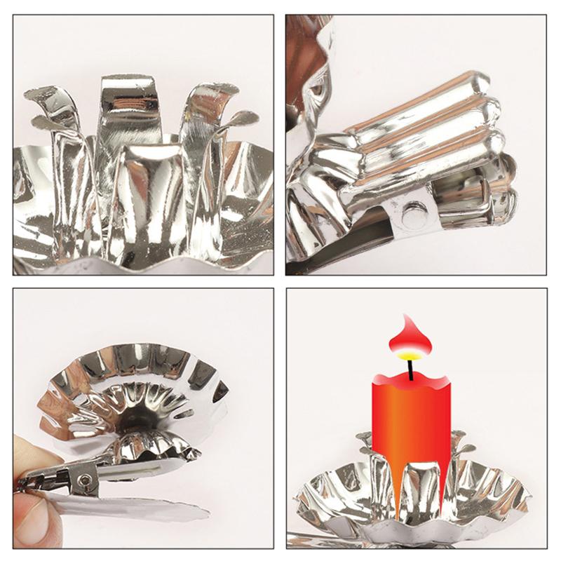 10KS/Sada Dekorativní doplňky Party potřeby Vánoční dekorace Vynikající svícny Elegantní 5x3cm