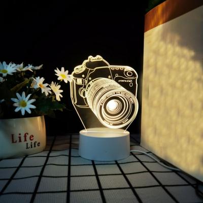 Wystrój domu Mini 3D Motyl Nocne Światło Nowoczesna Słodka Kreskówkowa Lampa Stołowa Kreatywna Z Dotykowym Sterowaniem Lampa Led Pokój