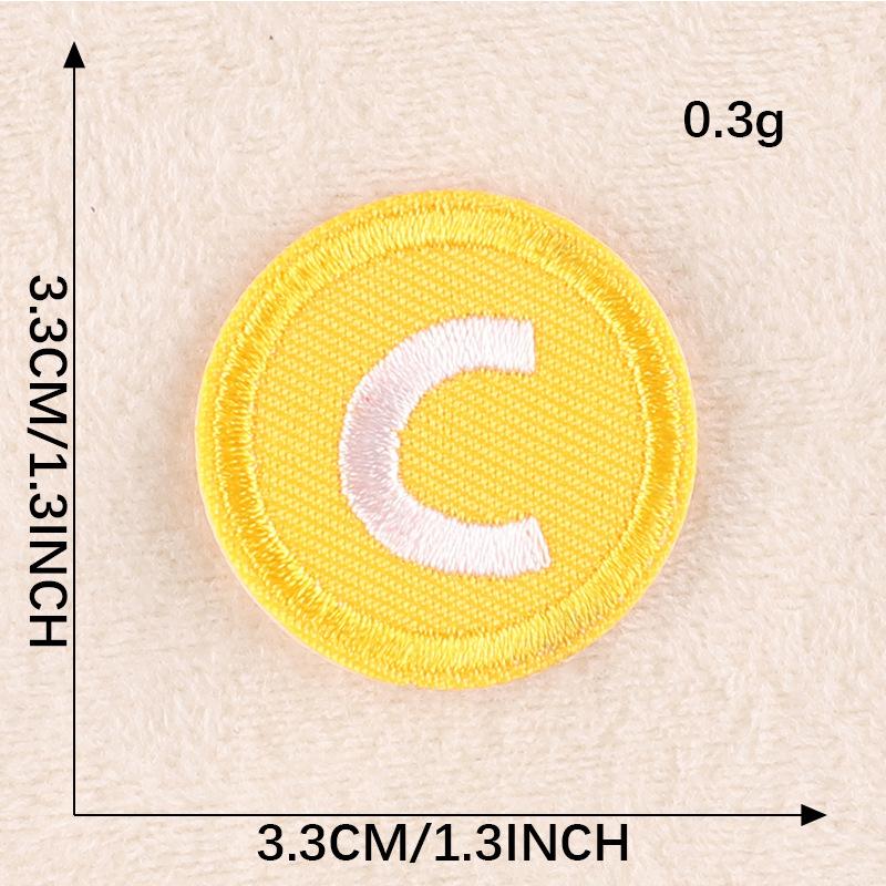 Duoku English Alphabet Cloth Sticker Computer Embroidery Label Small Patch Clothing Textile Accessories Embroidery Sticker