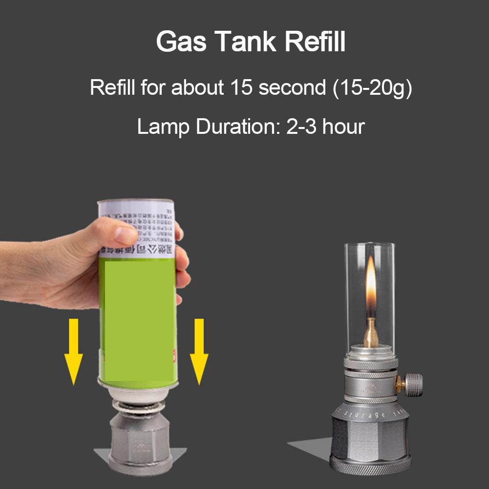 Compact Gas Lantern Extension Rod Functional Gas Lantern Lightweight