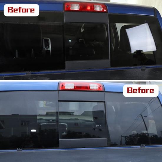 2X Hinteres Mittelfenster Dekor Aufkleber Zierleisten Aufkleber für Dodge Ram 2011+ Zubehör
