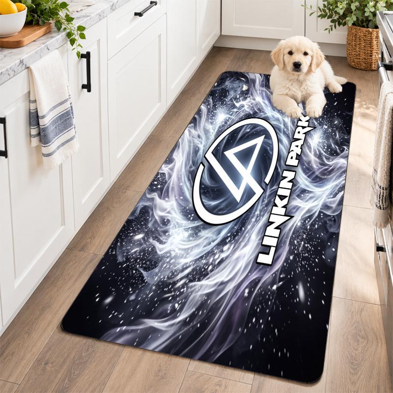 Flannel Kitchen Mat Linkin Park Soft Area Rug Non Slip Floor Carpet Home Decoration