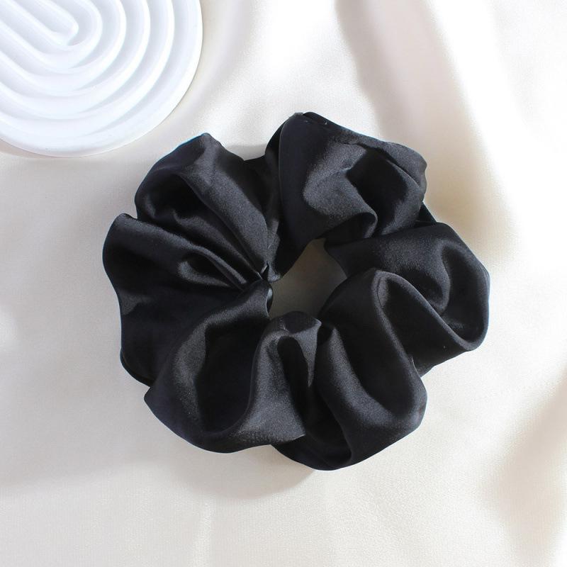 French-Style Large High-Elasticity Hair Tie for Women чёрный