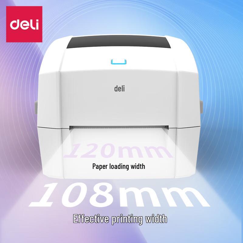 Deli Commercial Thermal Label and Receipt Printers CN Plug (adapter Included)