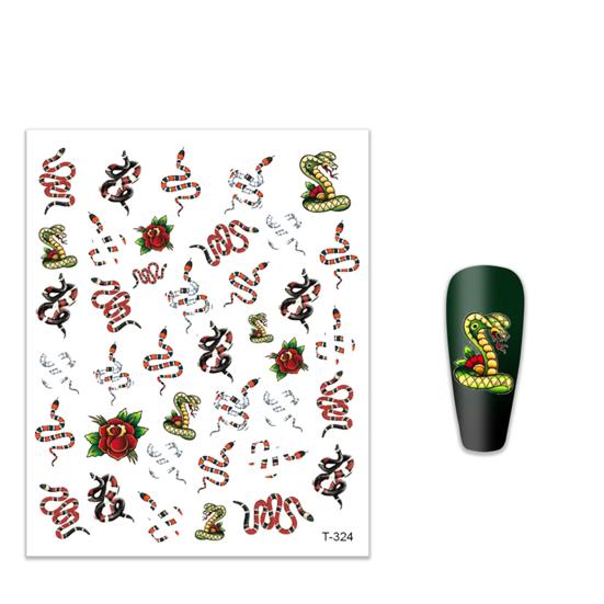 Schlange Muster Wasserdicht Self-Adhesive Aufkleber Fingernagel Kunst Decals Dekor