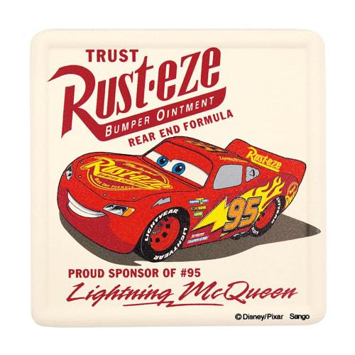 Disney Pixar "Cars" Lightning McQueen Water-Absorbent Coaster, Approx. 9cm, Coaster Museum, Miscellaneous Goods, Made In Japan, 3324-097
