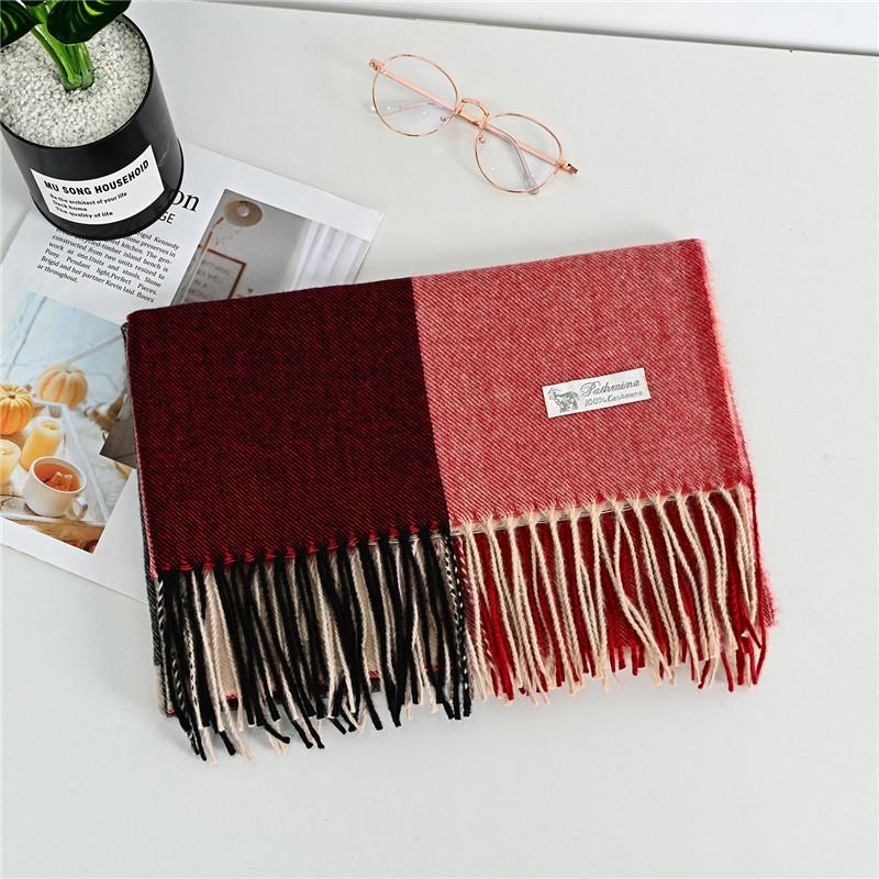 Scarf Women'S Winter Imitation Cashmere Scarf Dongdaemun Plaid Scarf Autumn Scarf