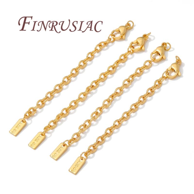 18K Gold Plated Extension Chain,Lobster Clasps with Extender Chain Connector,DIY Bracelets Accessories,Jewelry Making Supplies