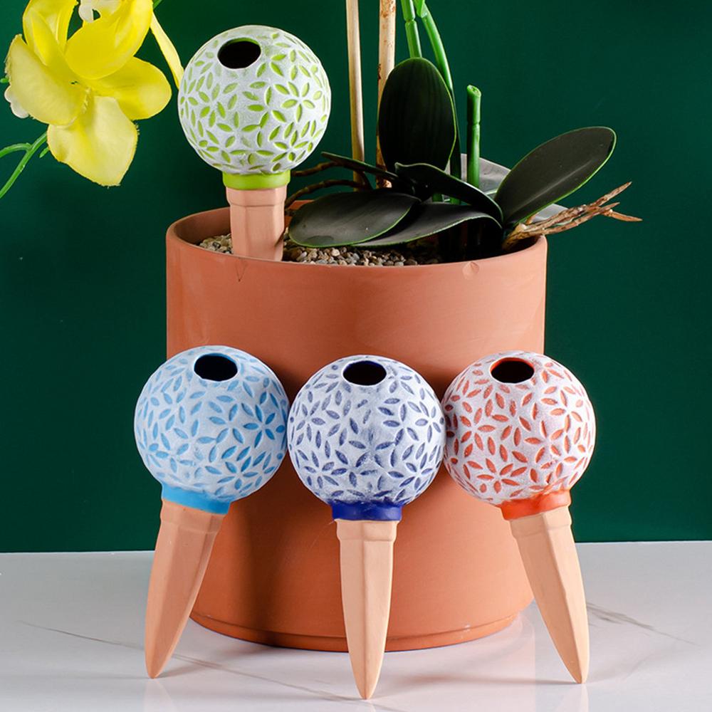 Plant Watering Spikes 4X Cute Baseball Automatic Planter Insert 185ml Irrigation Planter Insert Household Flower Watering Tool